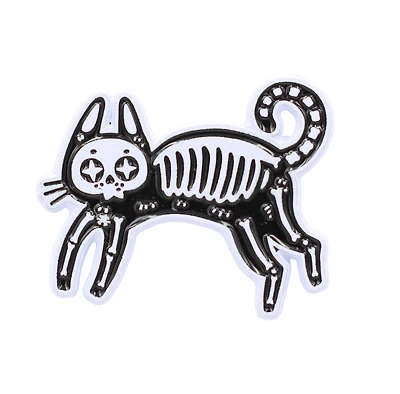 Skeleton Cat Pin