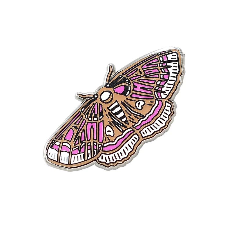 Occult Luna Moth Purple Pin