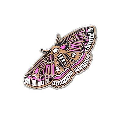 Occult Luna Moth Purple Pin