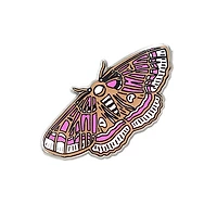 Occult Luna Moth Purple Pin