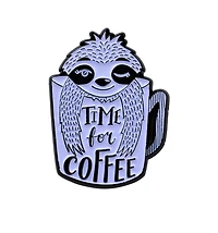 Time for Coffee Sloth Pin