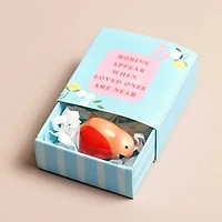 Tiny Matchbox Ceramic Tokens-Robin