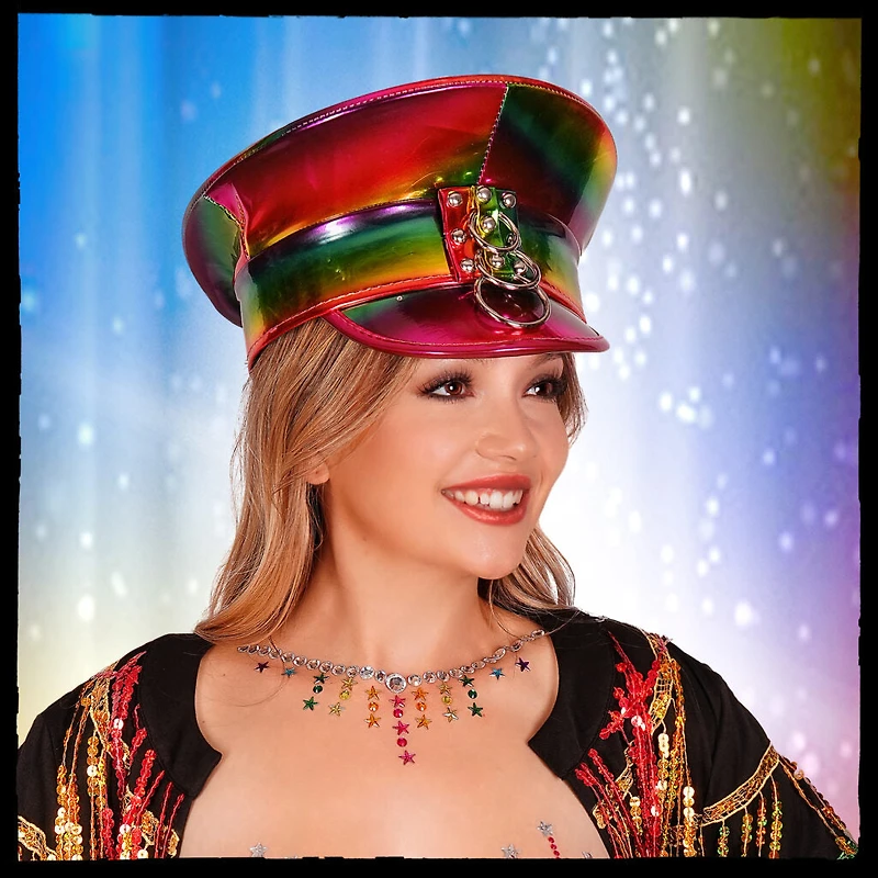 Rainbow Hat With Rings