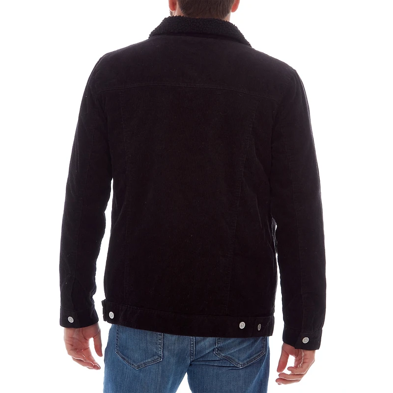 Kolton Corduroy Trucker Jacket - Sherpa Inner & Collar