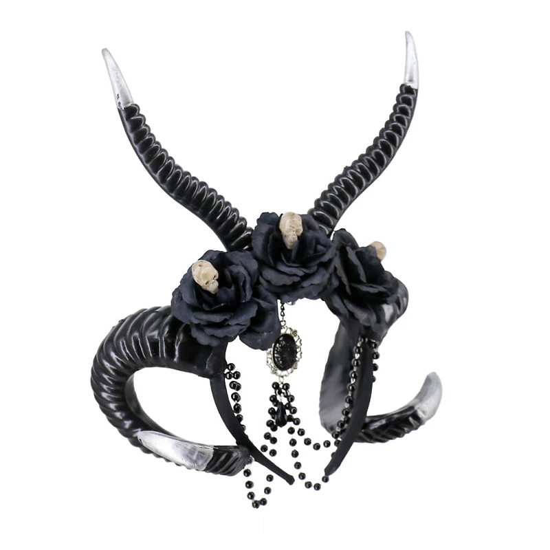Devil Ram Horn With Chain Headband