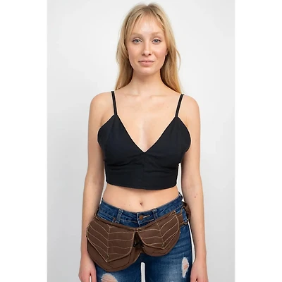 Cotton Two Leaf Pocket Waist Belt