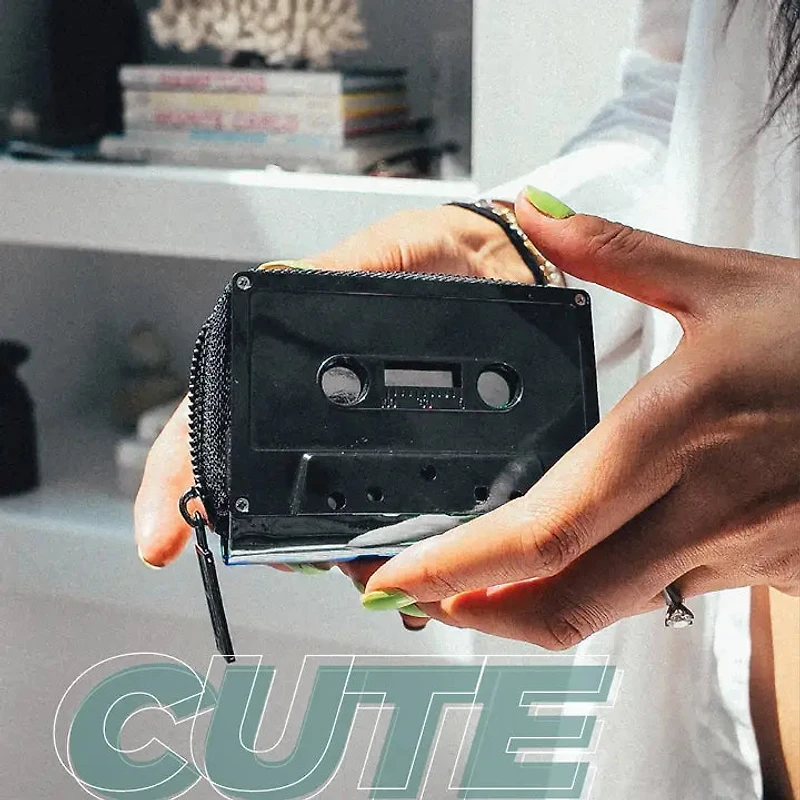 Retro 80s Cassette Tape Black Wallet
