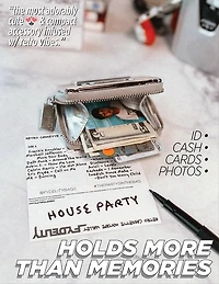 Retro 80s Cassette Tape Silver Wallet