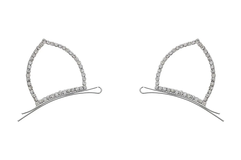 Rhinestone Cat Ear Bobby Pins