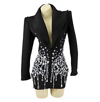 High Collar Pearl Dress