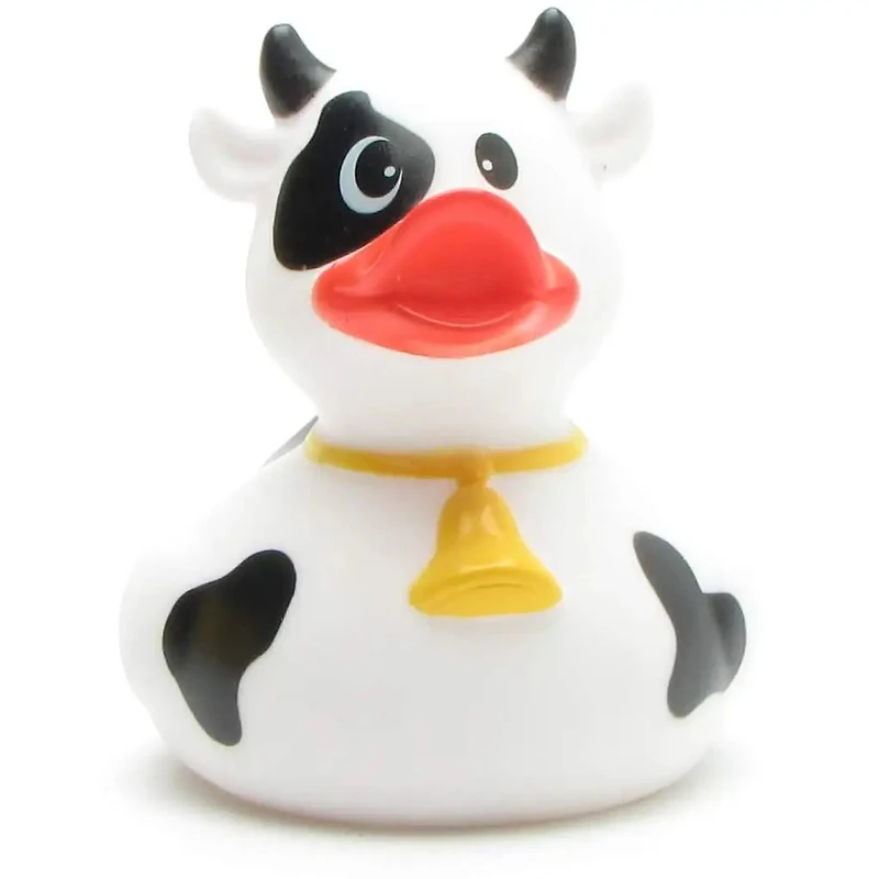 Rubber duck black and white cow - rubber duck