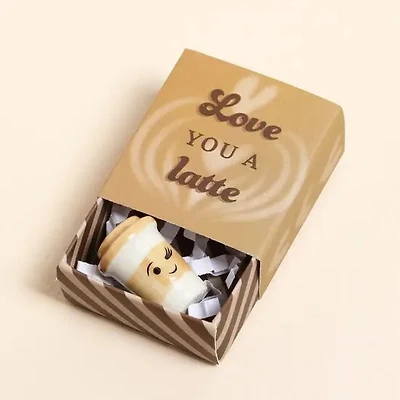 Latte Tiny Matchbox Ceramic Tokens