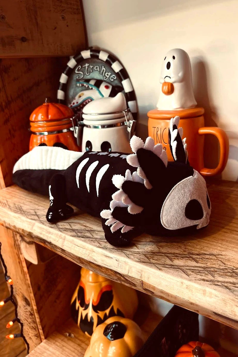 Black And White Spooksalotl The Axolotl Plush Toy
