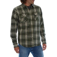Long Sleeve Flannel Plaid Front Pockets Shirt
