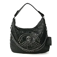 Studded Skull Hobo Bag
