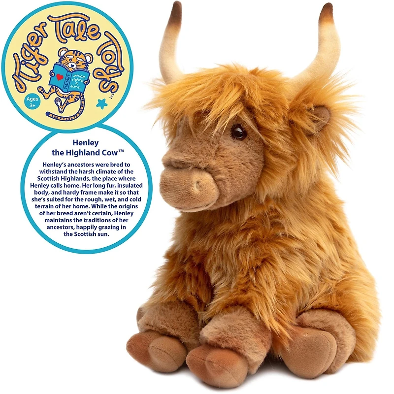 Henley the Highland Cow 11 Inch Stuffed Animal Plush