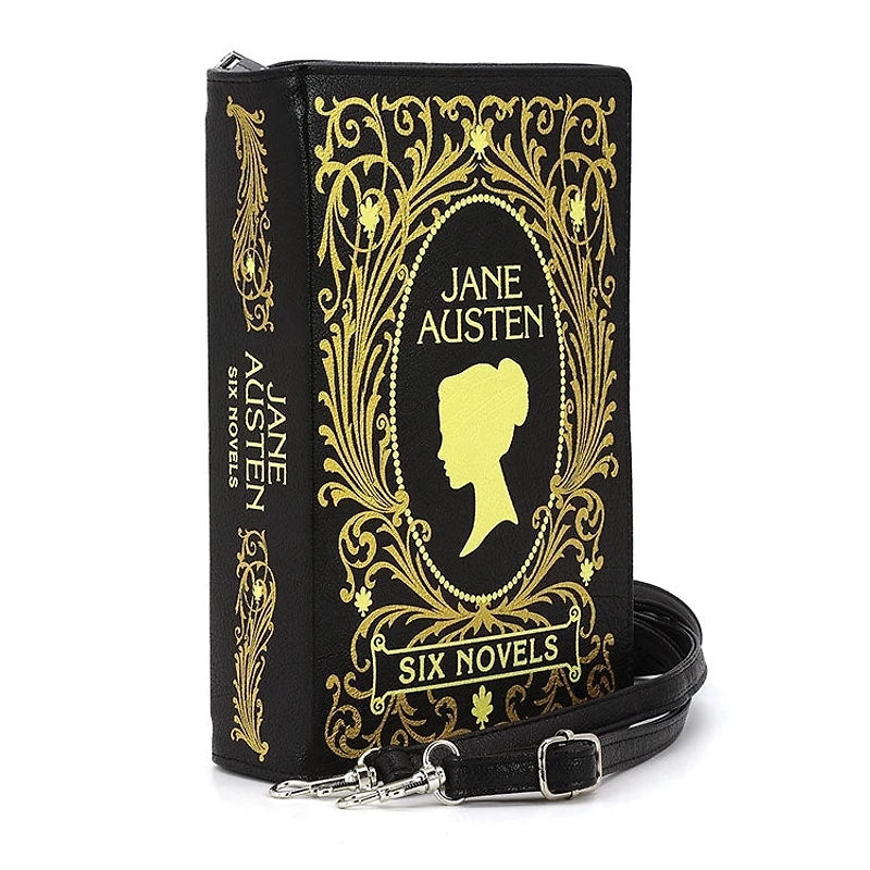 Jane Austen Novels Book Clutch Bag