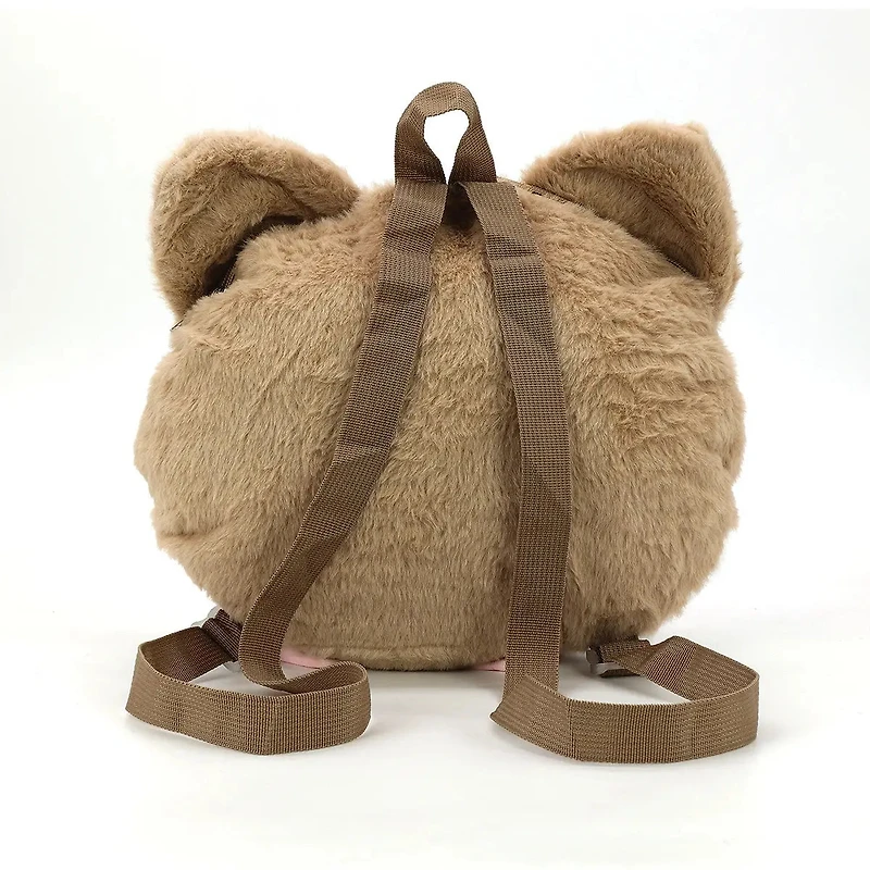 Strawberry Cat Face Furry Backpack