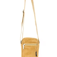 Corduroy Tan Small Crossbody Shoulder Bag Festival Travel