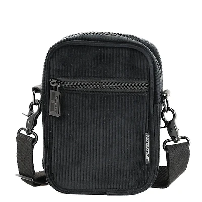 Corduroy Black Small Crossbody Shoulder Bag Festival Travel