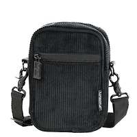 Corduroy Black Small Crossbody Shoulder Bag Festival Travel