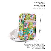 Mini Brick Floral Orange Bag