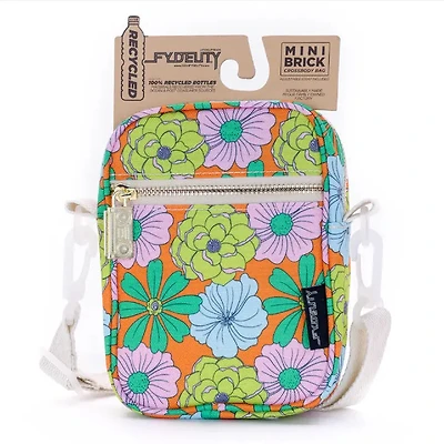 Mini Brick Floral Orange Bag