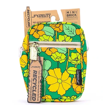 Mini Brick Floral Green Bag