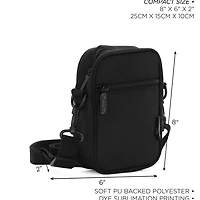 Mini Brick Floral Black Bag