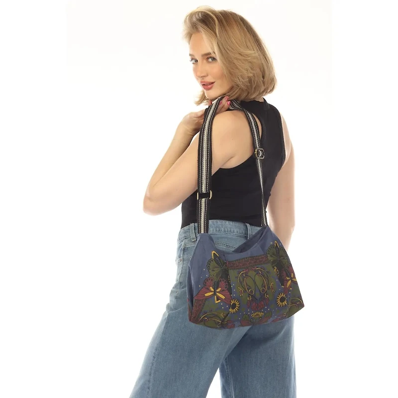 Butterfly Sunflower Canvas Purse