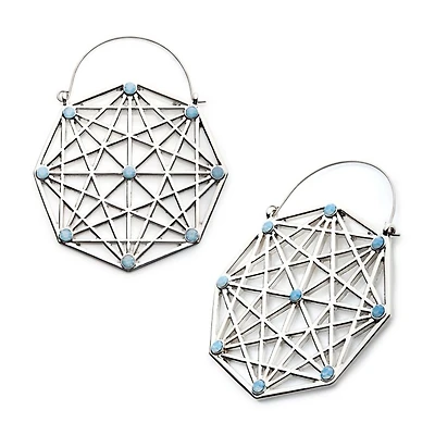 Geometry 9 Opal Stones Plug Hanger