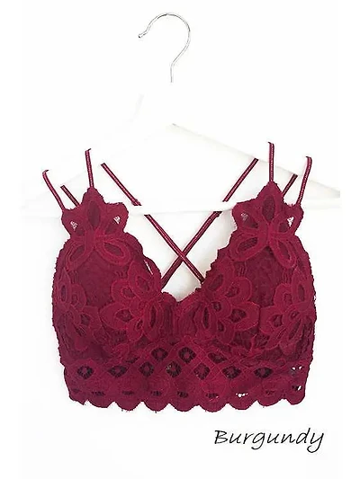 Plus Scalloped Lace Cami Bralette