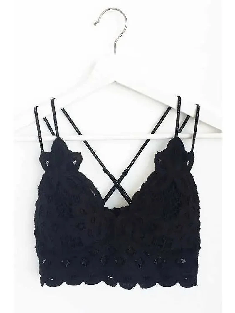 Plus Scalloped Lace Cami Bralette