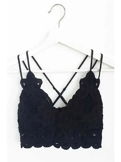 Plus Scalloped Lace Cami Bralette