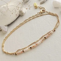 Diamond Dog Beaded Double Wrap Anklet