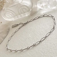 Donostia Textured Paperclip Chain Anklet