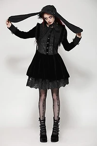 Dark Bunny Ears Bonnet