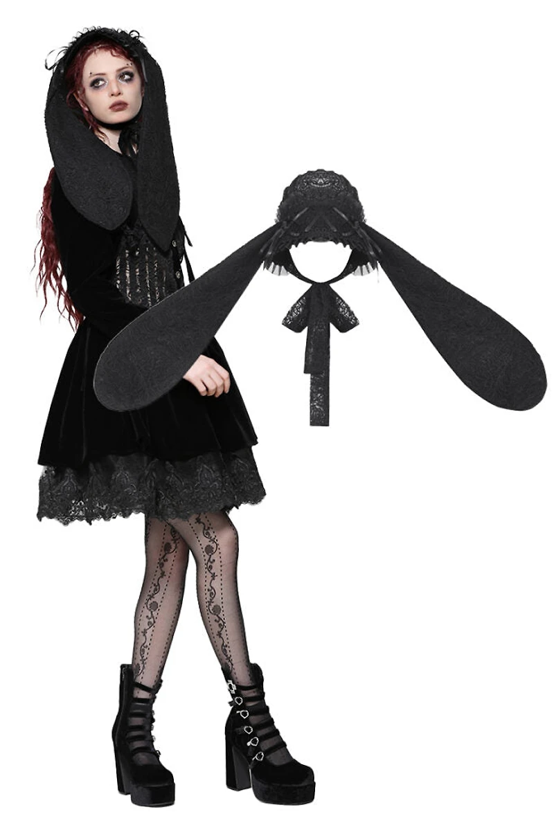 Dark Bunny Ears Bonnet