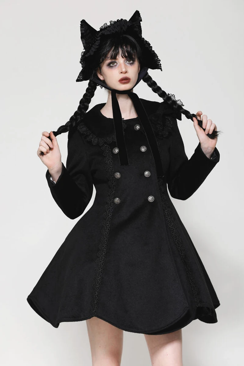 Dark Kitty Ears Bonnet