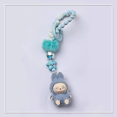 FLOCKED MINI MONSTER KEYCHAIN