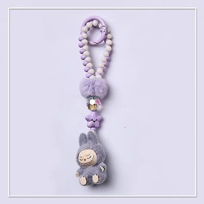 FLOCKED MINI MONSTER KEYCHAIN