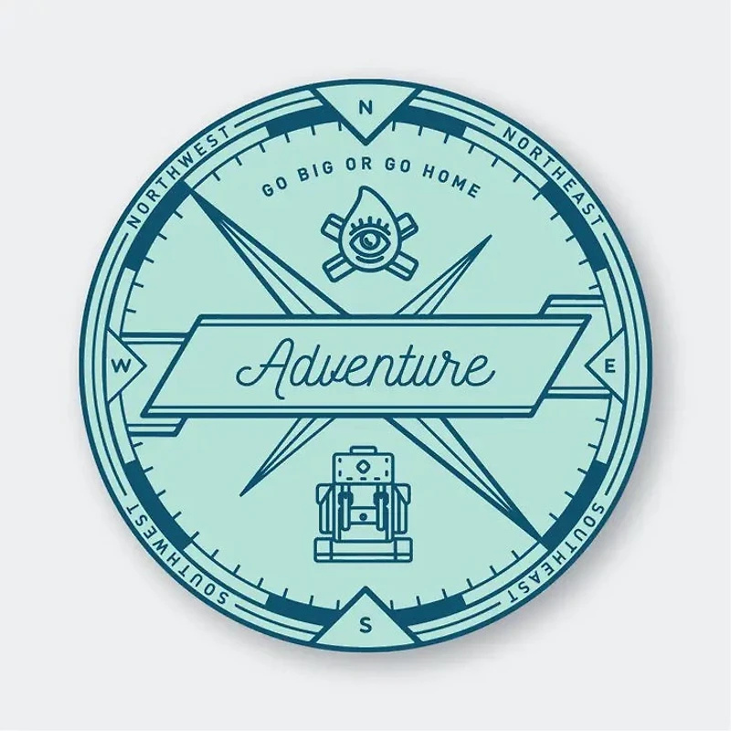 Adventure Compass Sticker