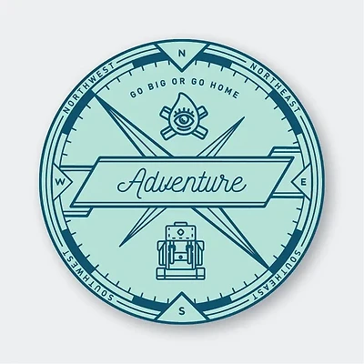 Adventure Compass Sticker