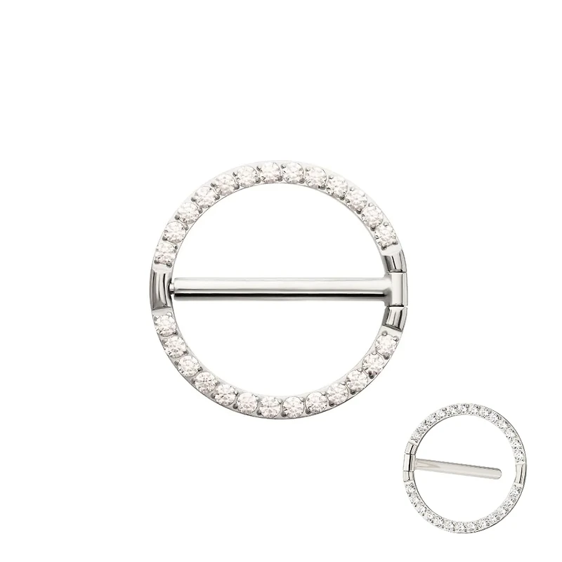 All Around CZ Hoop Nipple Clicker