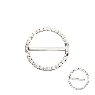 All Around CZ Hoop Nipple Clicker