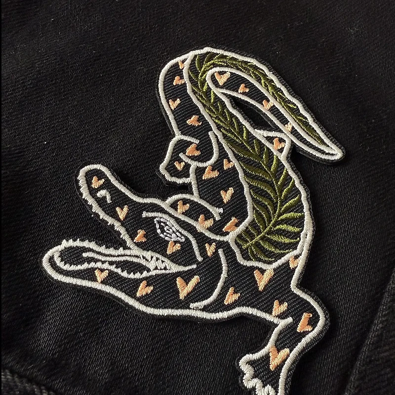 Embroidered Iron-On Patch - Alligator