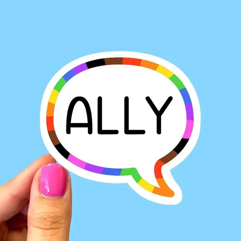 Ally Pride Sticker Rainbow