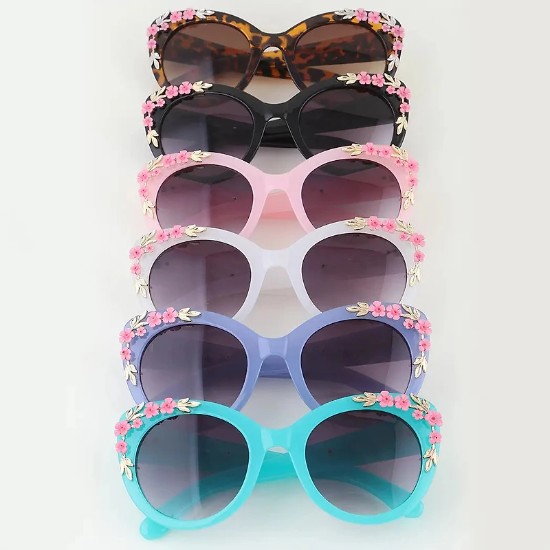 Bright Spring Flower Cateye Sunglasses