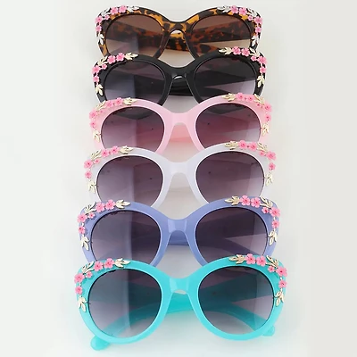 Bright Spring Flower Cateye Sunglasses