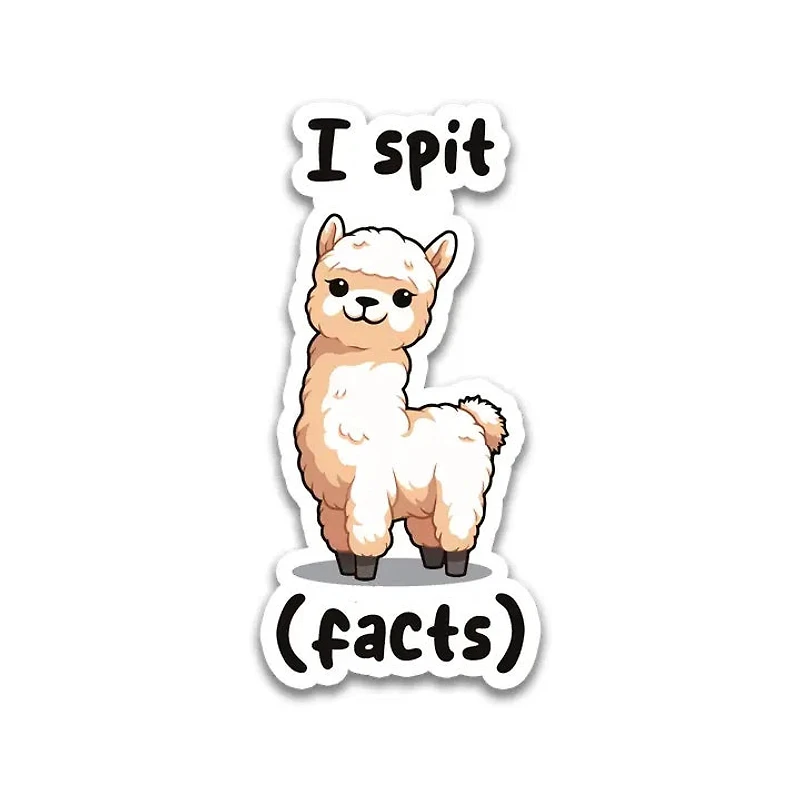 Llama "I Spit (Facts)" Sticker